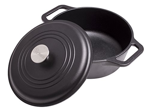 Victoria CastIron Dutch Oven with Lid and Dual Loop Handles Made in Colombia 4 Quart