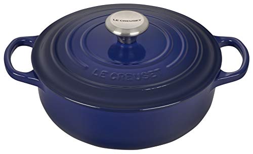 Le Creuset Enameled Cast Iron Signature Sauteuse Oven 35 qt Indigo