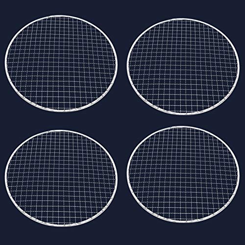EORTA 4 Pack Disposable Barbecue Grilling Grate 116 Inch Round BBQ Mesh Wire Portable BBQ Grill Replacement for Outdoor Cooking Picnic Party Camp 116 inch