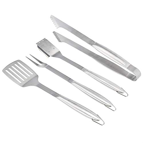 AmazonCommercial 4Piece Heavy Duty Stainless Steel BBQ Grilling Tools Set