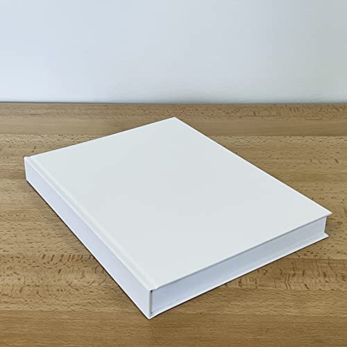 CovoBook™ White Coffee Table Book  Real Blank Hardcover  Modern Office or Home Décor Staging Wedding Display Photo Prop Instant Library Interior Design Drafting Sketch Book or Art Journal
