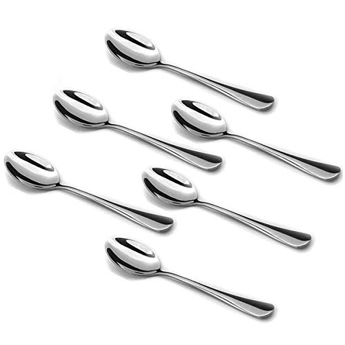Demitasse Espresso Spoons Mini Coffee Spoon 47 Inches Stainless Steel Small Spoons for Dessert Set of 6