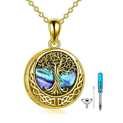 Tree of Life Urn Necklaces For Ashes 925 Sterling Silver Tree Of Life Cremation Jewelry For Ashes Memory Jewelry For Women Men