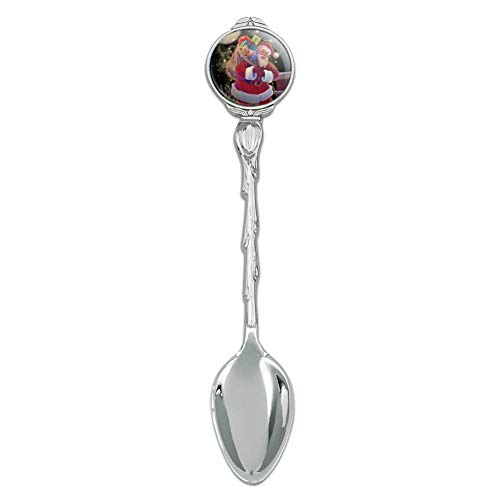 Christmas Holiday Santa Chimney Magic Novelty Collectible Demitasse Tea Coffee Spoon