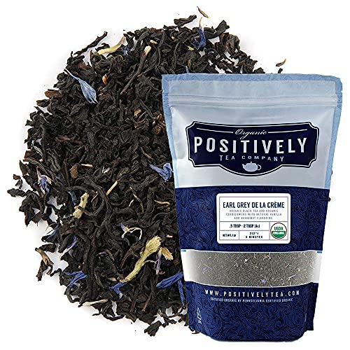 Organic Positively Tea Company Earl Grey De La Crème Black Tea Loose Leaf 16 Ounce