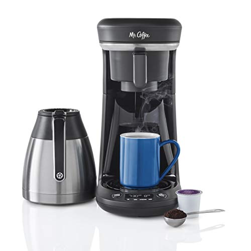 Mr Coffee Coffee Maker Programmable Coffee Machine for Single Serve or Carafe Coffee 10 Cups Black