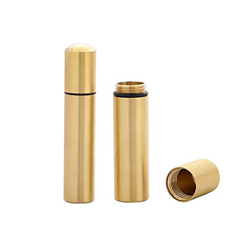 2pcs Brass Portable Toothpick Holder Pocket Toothpick Box Pocket Container Toothpick Dispensers for Personal Home Office Club Bar Hotel
