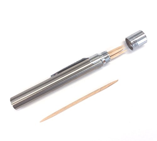 Bullseye Office  Portable Stainless Steel Toothpick Holder  Mobile Toothpick Case Easy to Carry in Your Pocket Bag and Much More
