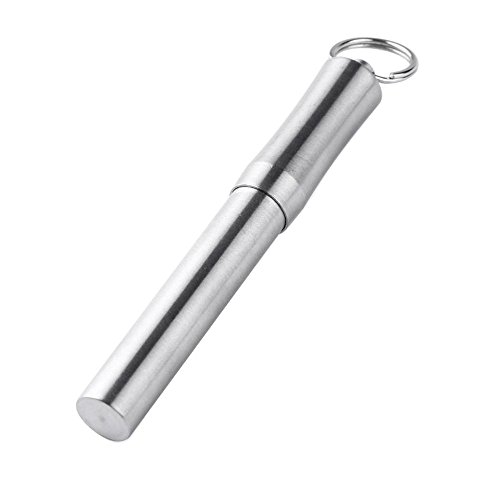ShineIn Stainless Steel Pocket Toothpick HolderPortable Waterproof Toothpick Dispenser with Key Ring for Purse Outdoor Travel Daily Life