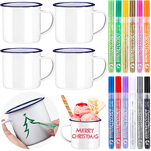 16 Pcs Christmas Painted Mug Kit Personalized Coffee Mug Kit Mugs You Can Decorate Coffee Mug Decorating Kit Design Your Own Mug Creatology Mug for DIY Craft Decor Planting Drinking
