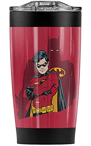 Batman Robin Wingman Stainless Steel Tumbler 20 oz Coffee Travel MugCup Vacuum Insulated  Double Wall with Leakproof Sliding Lid  Great for Hot Drinks and Cold Beverages