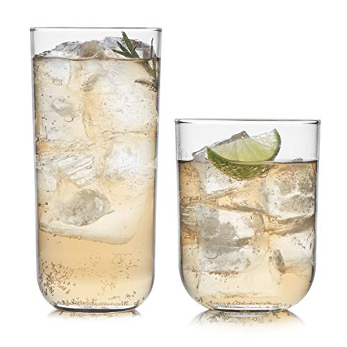 Libbey Polaris 16Piece Tumbler and Rocks Glass Set Axis