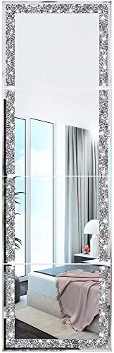 Meetart Full Length Mirror TilesCrystal Crush Diamond Full Body Wall Mirror14x11 4PCS Glass Frameless Make Up Mirror for Home DecorRoom DecorWall Decor