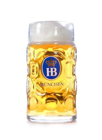 1 Liter HBHofbrauhaus Munchen Dimpled Glass Beer Stein