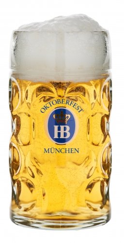 1 Liter HB Hofbrauhaus Oktoberfest Edition Dimpled Glass Beer Stein