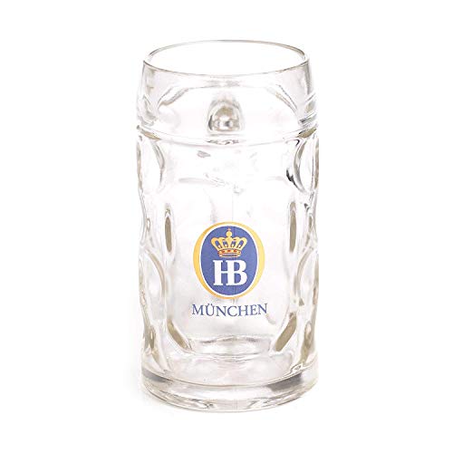 1 X 05 Liter HB Hofbrauhaus Munchen Dimpled Glass Beer Stein