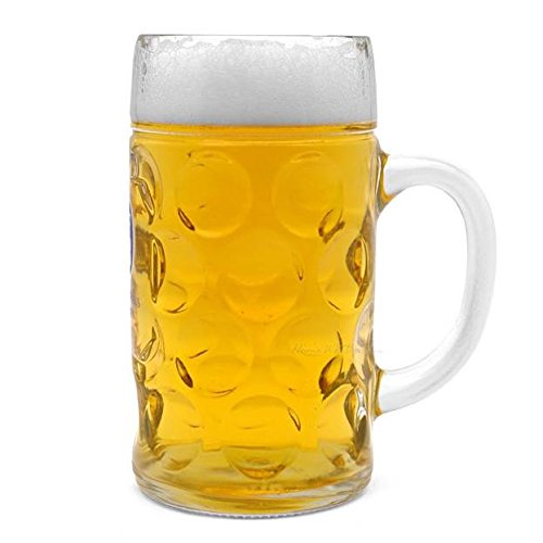 Oktoberfest Large 44 Oz Dimpled Glass Jumbo Beer Mug With Handle Glass Steins Perfect For CoffeeTea Glass Everyday Drinking Glasses Cocktail Glasses