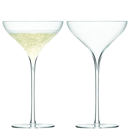 LSA International Savoy Champagne Saucer (2 Pack) 85 fl oz Clear