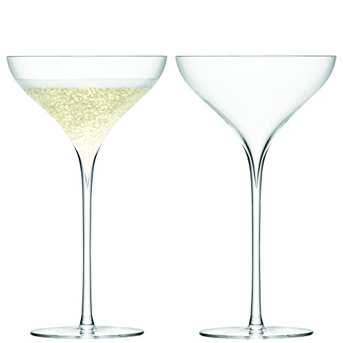 LSA International Savoy Champagne Saucer (2 Pack) 85 fl oz Clear