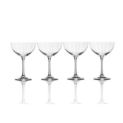 Mikasa Berlin Champagne Glass 4 Count (Pack of 1) Clear