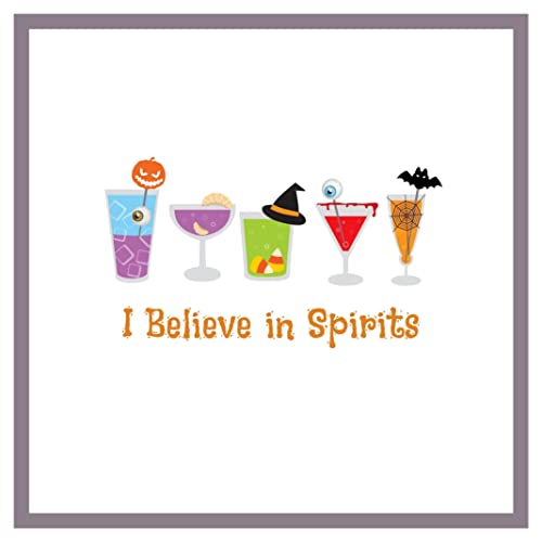 Paper Frenzy I Believe in Spirits Halloween Cocktail Napkins  25 pack