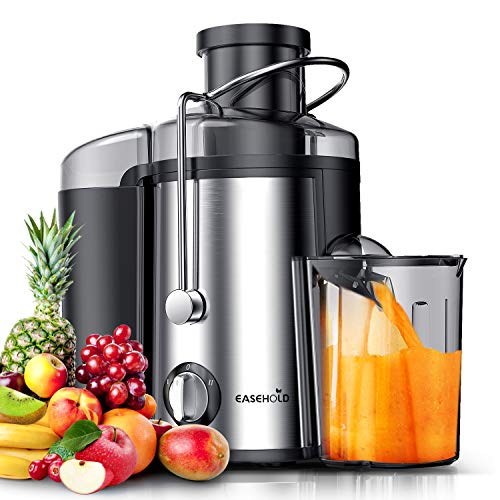Juicer Easehold Juicer Machines Vegetable and Fruit Centrifugal Juicer 600W Juice Extractor 2Speed Setting AntiDrip with Juice Jug and Pulp Container
