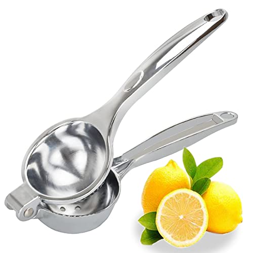 Leship Stainless Steel Lemon Squeezer Max Extraction Manual Lemon Limes Citrus and Other Fruit Juicer Squeeze More Juice Easily (Big Size)