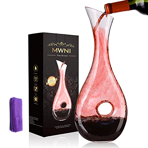 Wine Decanters and Carafes by MWNI12 Liters LeadFree Crystal Wine Decanter SetUsed as Wine Aerator DecanterWine Carafe DecanterRed Wine Decanter Glass Decanter Wine Accessories Wine Gifts