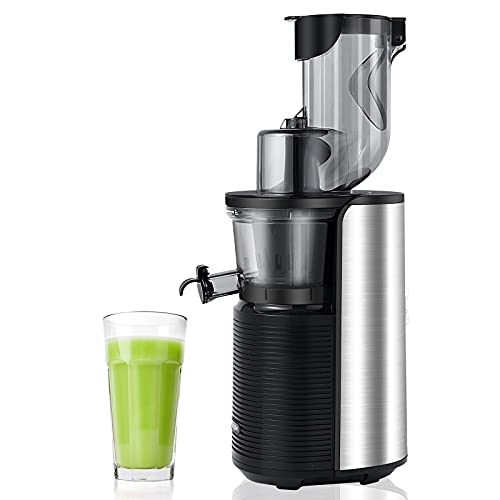 Viesimple Masticating Juicer Cold Press Juicers Machine Easy to Clean Slow Juicer Extractor for Vegetable Fruit Juice Smoothies Large WIDE 315 Turn Over Wide Chute Quite Low db Juicer Machine