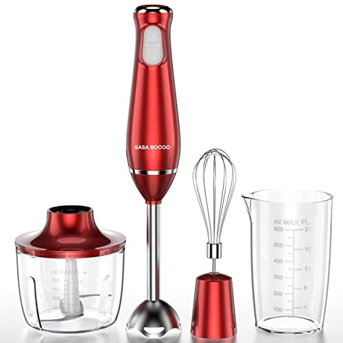 Hand Blender Immersion MultiPurpose Hand Blender with Mixing Beaker BPAFree Food Chopper By SASA ROCOO