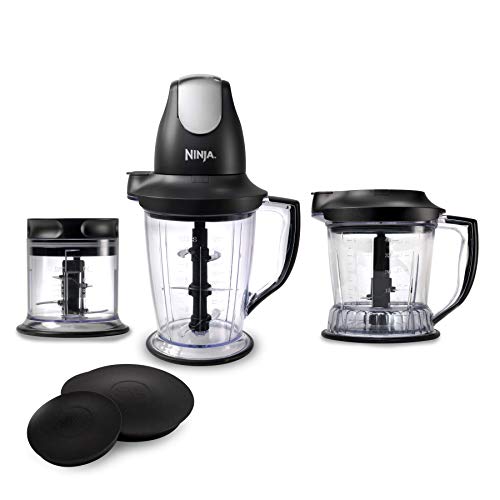 Ninja QB1004 BlenderFood Processor with 450Watt Base 48oz Pitcher 16oz Chopper Bowl and 40oz Processor Bowl for Shakes Smoothies and Meal Prep