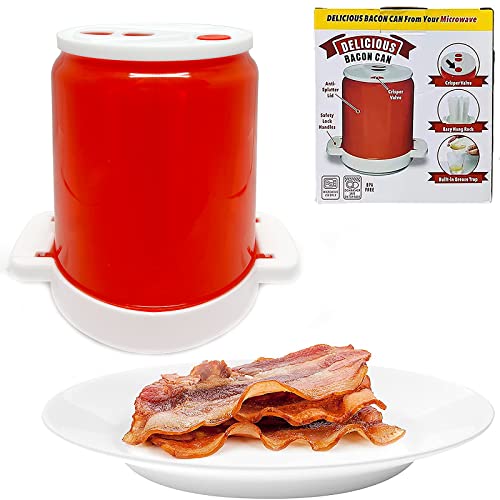 Microwave Bacon Cooker Bacon Cooker for Microwave OvenDelicious Bacon as seen on TV SplatterProof  MessFree Design Pour the Grease Right Out EasytoClean (one)