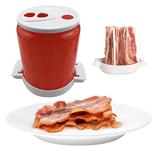 Microwave Bacon Cooker Microwave Bacon Cooker Bacon Rack ASSEENONTV Make Yummy Crispy Healthy Bacon in Microwave Can Bacon SplatterProof  MessFree Design