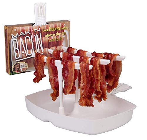 Microwave Bacon Cooker  The Original Makin Bacon Microwave Bacon Tray  Reduces Fat up to 35 for a Healthy Breakfast Make Crispy Bacon in Minutes Made in The USA Ships from Wisconsin