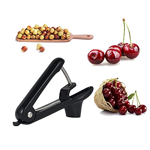 Cherry Pitter ToolCherries Olive Seed Remover ToolHeavyDuty Cherry Stoner Pitter Tool Cherry Core Remover with SpaceSaving Lock for Make Fresh Cherries Dishes and Cocktail Cherries