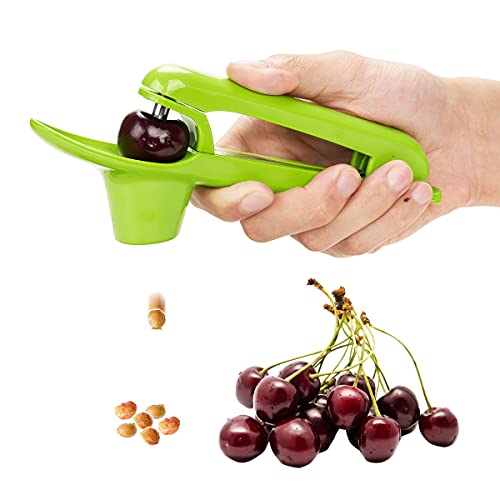 Locisne Cherry Pitter Olive Pitting Tool Cherries Stoner Remover(Green)