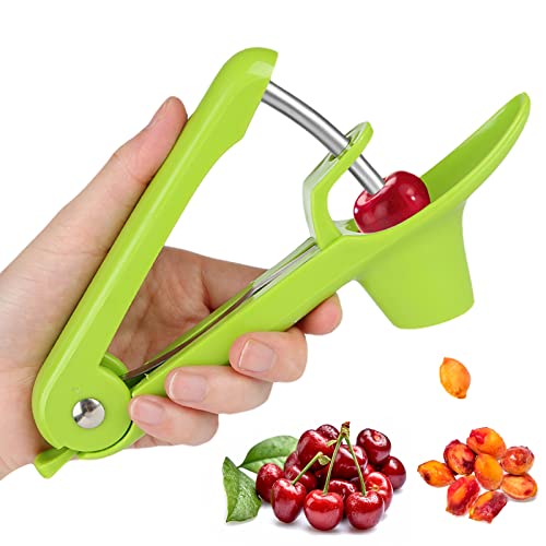 Cherry Pitter Tool Olive Pitter Cherry Pitter Remover Portable Kitchen Cherry Pitter (Green)