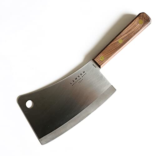 Lamson Meat Cleaver with Riveted Walnut Handle Stainless Steel 12
