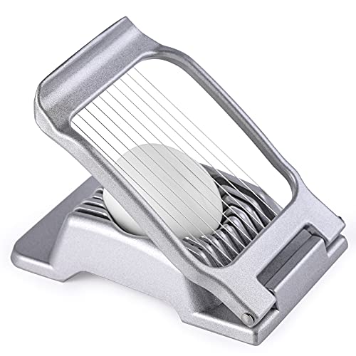 Yuzxaun Egg Slicer Egg Slicer for Hard Boiled Eggs Stainless Steel Wire Egg Slicer Heavy Duty Aluminium Egg Cutter Dishwasher Safe for Egg Strawberry Soft Fruit