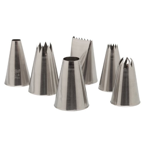 Ateco Stainless Steel 6 Piece Decorating Tube Set 2 Silver