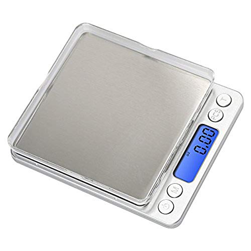 Anferstore 01 Gram Precision Multifunction Kitchen Cooking and Jewelry Stainless Steel Scale Electronic Digital Balance Weight Pocket Scale 3000gSilver(Kitchen Scale)