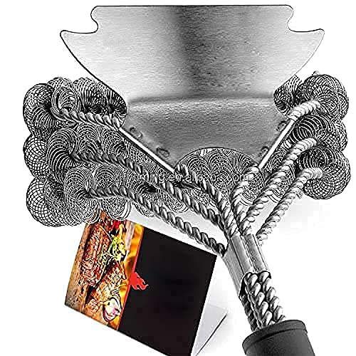 BBQ Grill Brush and Scraper Best Cleaning Tools for All Grill Types  Weber Stainless Steel Wire Bristles and Stiff 18 Handle Grill Brush for GasCharcoal Grill Perfect Brush BBQ Cleaning Utensil