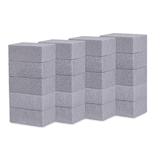 CFUTABOH Griddle Cleaning Brick Block NonToxic Grey Grill Brick Cleaner 20 Pack Ecological Grill Cleaning Brick DeScaling Cleaning Stone for Removing Stains BBQ (20)
