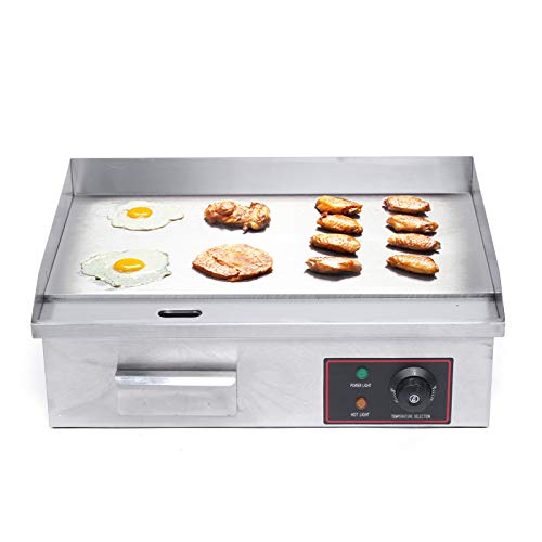 Electric Griddle Commercial Countertop Electric Griddle Flat Top Grill Hot Plate BBQ Thermostatic Control 3000W (StyleB)