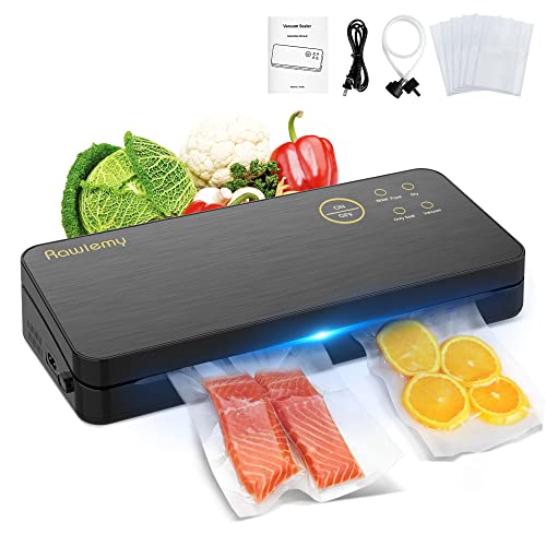 Vacuum Sealer Machine with Starter Kit Automatic Food Sealers 85Kpa  Touch Control  Easy to Use  Led Indicator Lights  Builtin Storage  Bag Cutter  DryMoist Modes for Sous Vide Meal PrepCompact Design with External Vacuum System Lab Tested