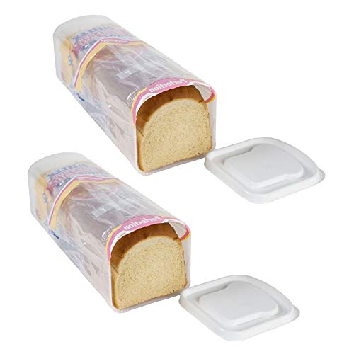 Bread Loaf Plastic Keeper Box Airtight Holder Set of 2