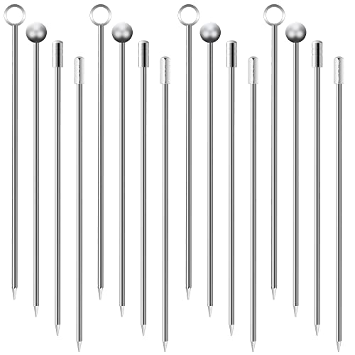 Cocktail Picks for Drinks 32PCS Briout Reusable Premium Stainless Steel Cocktail Skewers 43 Inches