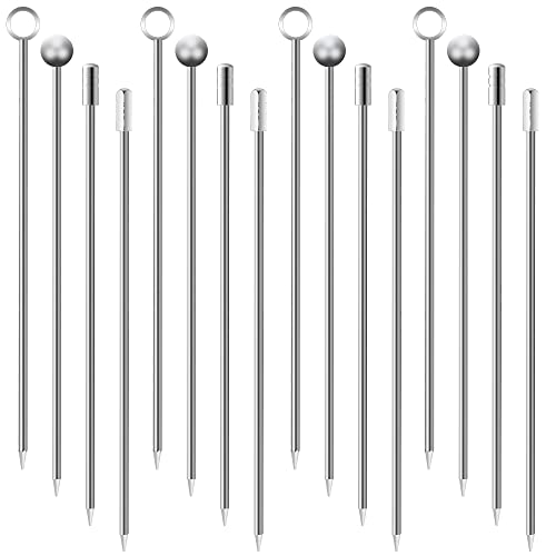 Cocktail Picks for Drinks 32PCS Briout Reusable Premium Stainless Steel Cocktail Skewers 43 Inches