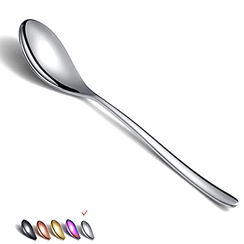 Dinner Spoons 6 Piece 81 Stainless Steel Tablespoons Soup Spoons Dessert Spoons Spoons Silverware for Home Kitchen or RestauranDishwasher Safe (Silver)