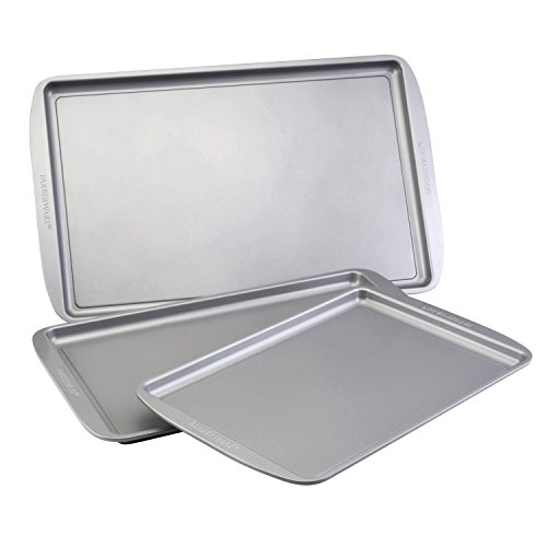 Farberware Bakeware Set Nonstick Cookie Baking Sheets 3Piece Gray